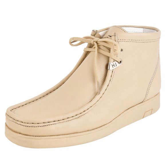 Humara Joe Beige LEATHER DESERT CHUKKA CASUAL BOOTS - Picture 1 of 7